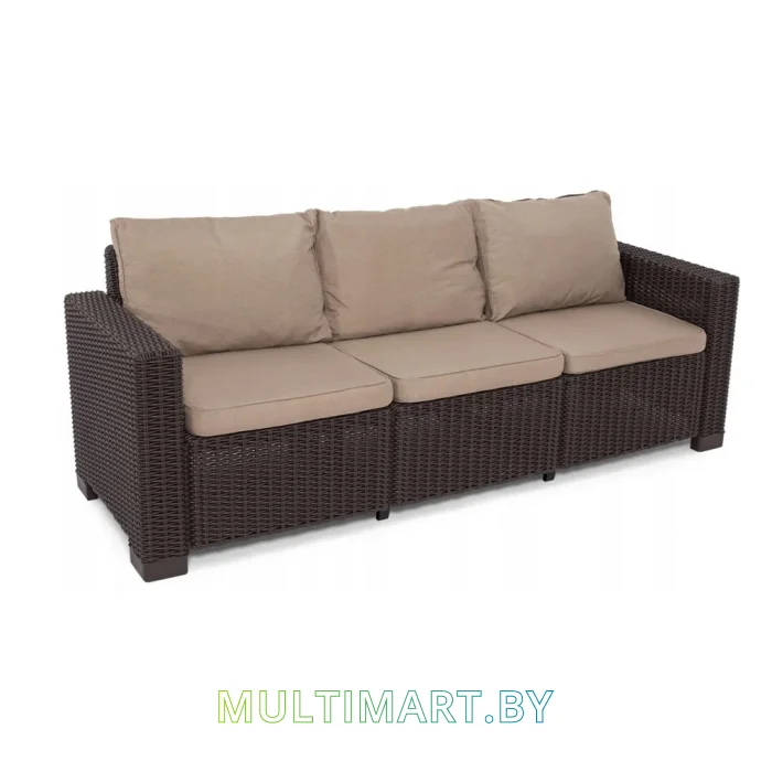 Садовый диван Keter California Sofa 3 231641 (коричневый)